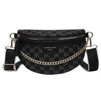 Sac banane chic noir damier