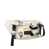 Sac banane collégien Harajuku rose fluo