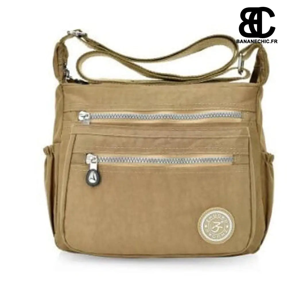 Sac Banane Confort Bandoulière - Noir - Beige - banane -