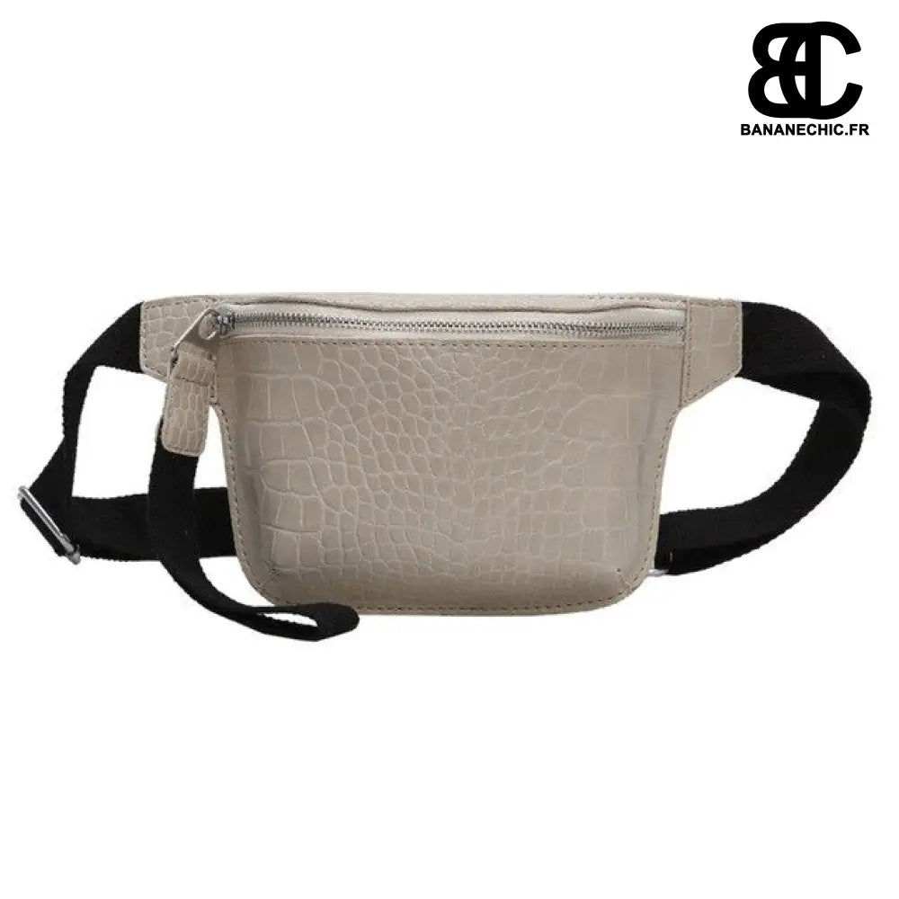 Sac banane croco tendance incontournable - Beige - Banane -