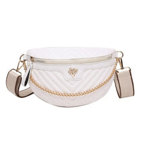 Sac banane cuir blanc