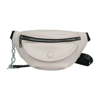 Sac banane cuir blanc élégant