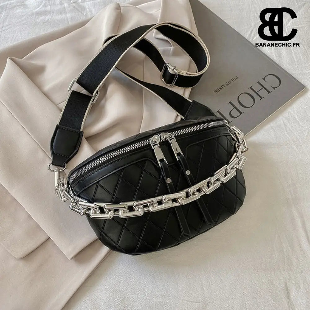 Sac banane cuir chic - Noir - banane - Banane Chic ™