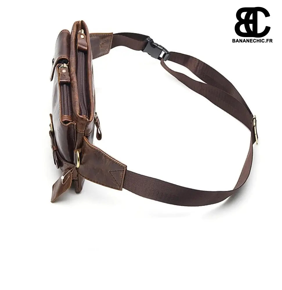 Sac banane cuir compartimenté homme - Banane - Banane Chic ™