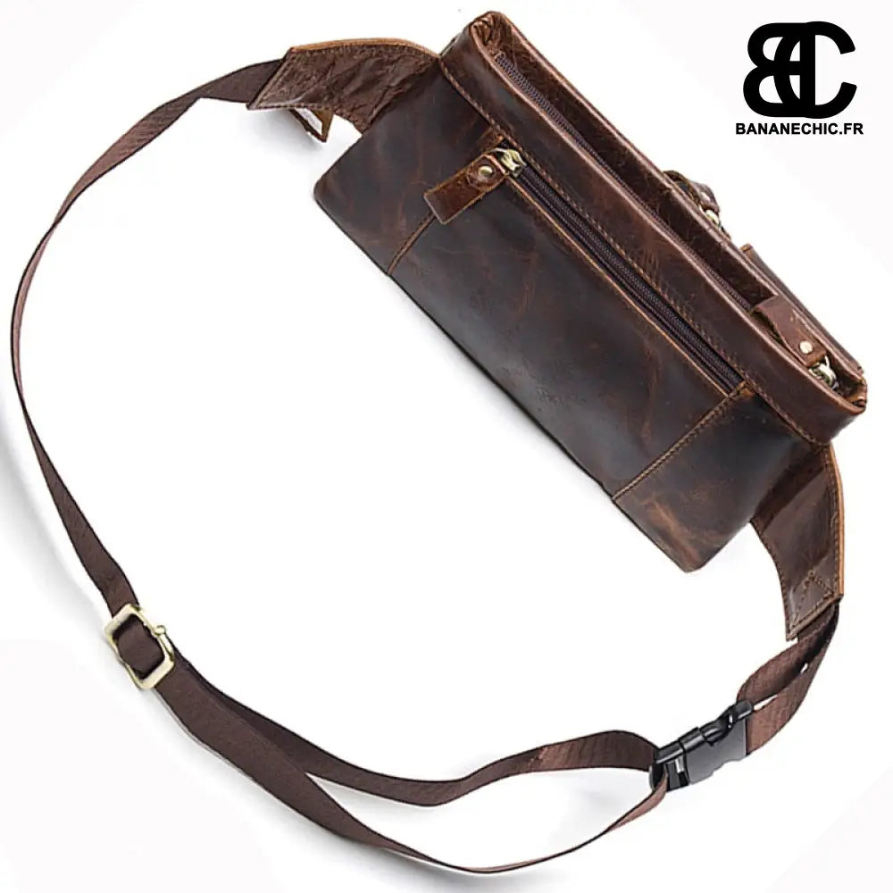 Sac banane cuir compartimenté homme - Banane - Banane Chic ™