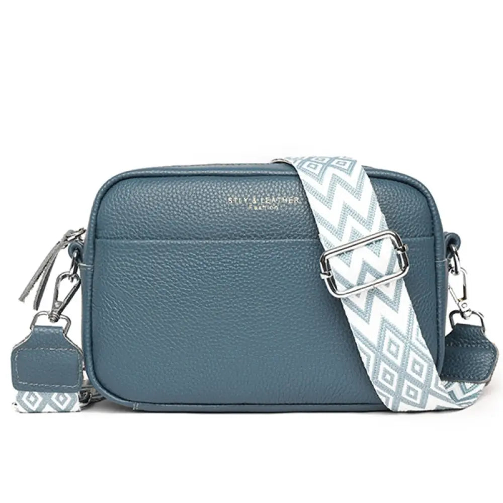 Sac banane cuir élégant bandoulière - Bleu - banane - Banane