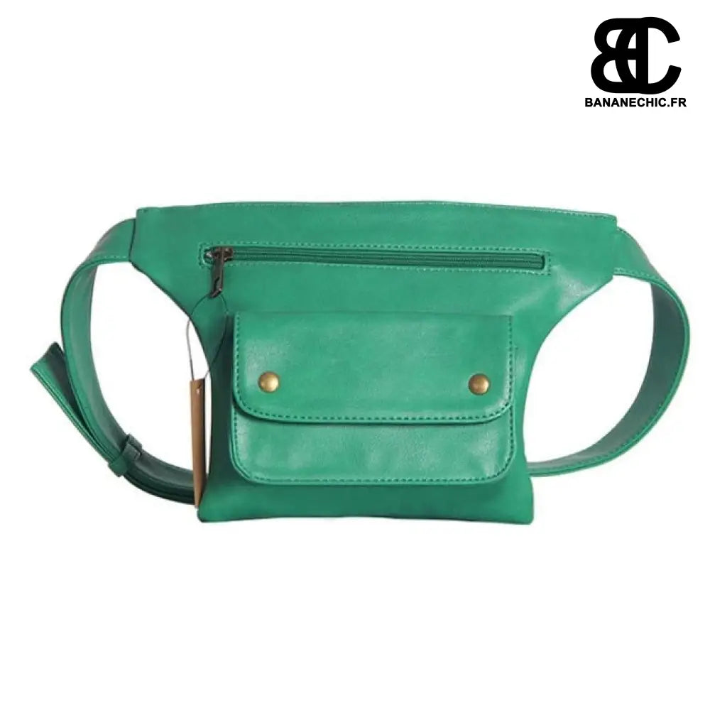 Sac banane cuir femme - Vert - Banane - Banane Chic ™