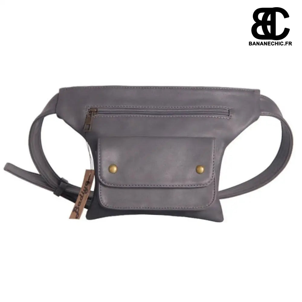 Sac banane cuir femme - Gris - Banane - Banane Chic ™