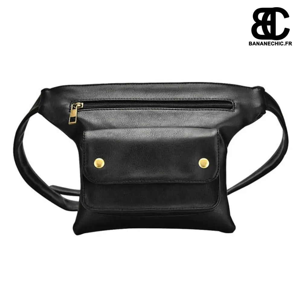 Sac banane cuir femme - Noir - Banane - Banane Chic ™