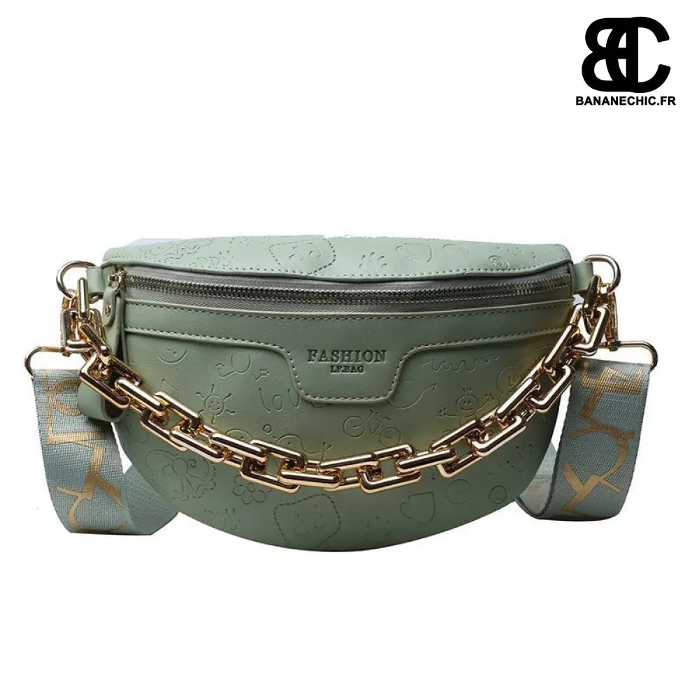 Sac banane cuir femme chic - Vert - Banane - Banane Chic ™