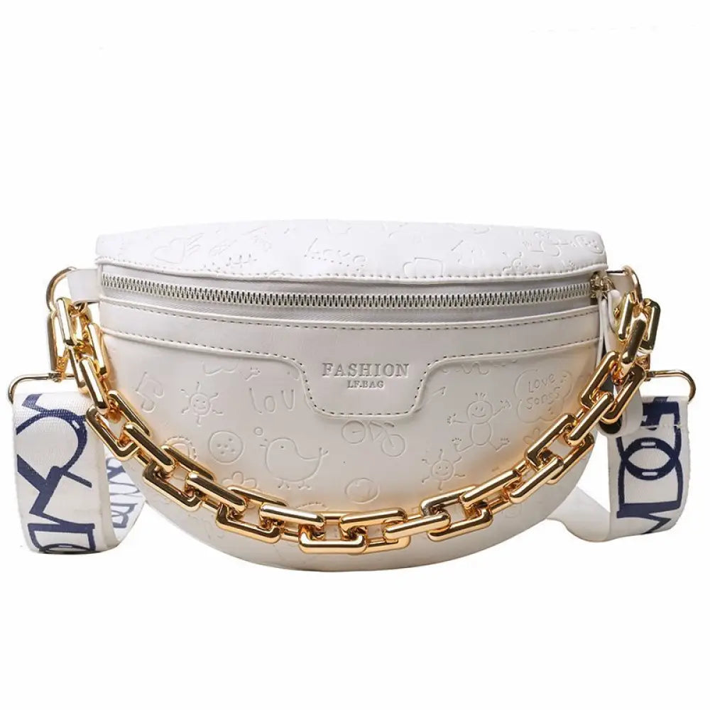 Sac banane cuir femme chic - Blanc - Banane - Banane Chic ™