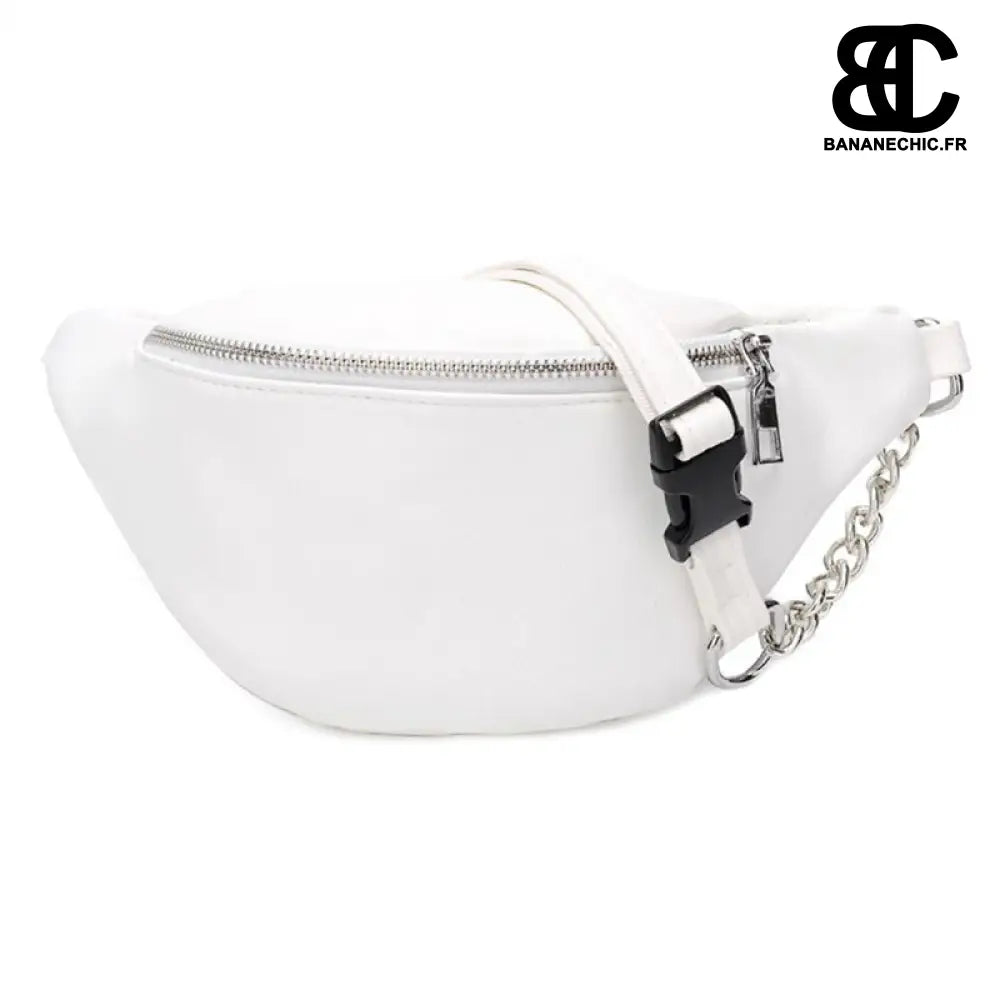 Sac banane cuir femme chic - white - Banane - Banane Chic ™