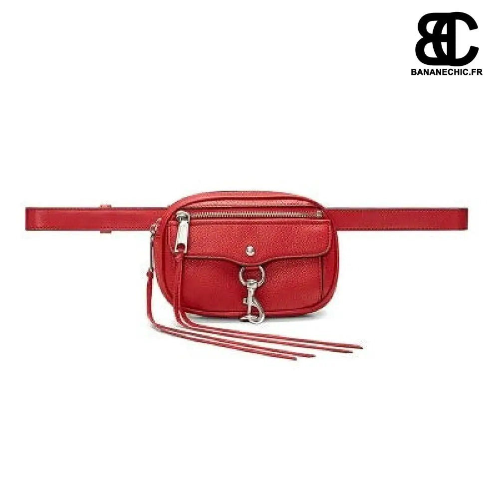 Sac banane cuir femme élégant - Rouge - Banane - Banane Chic