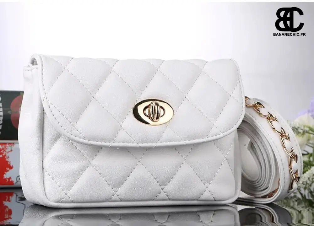 Sac banane cuir femme Mihaivina Fashion - Blanc - Banane -