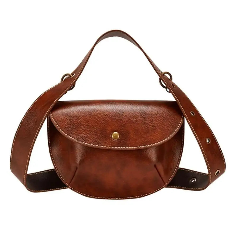 Sac banane cuir femme vintage - Brown - banane - Banane Chic