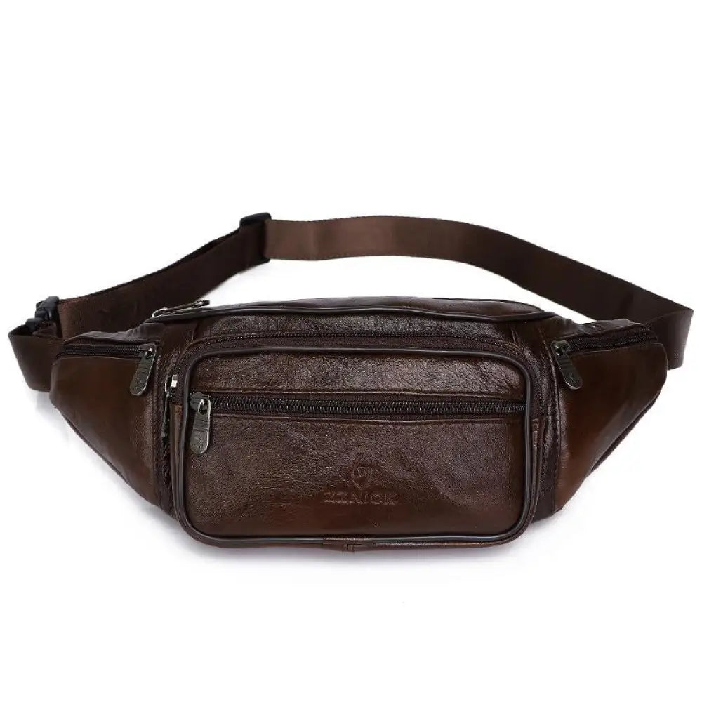 Sac banane cuir homme - Marron - Banane - Banane Chic ™