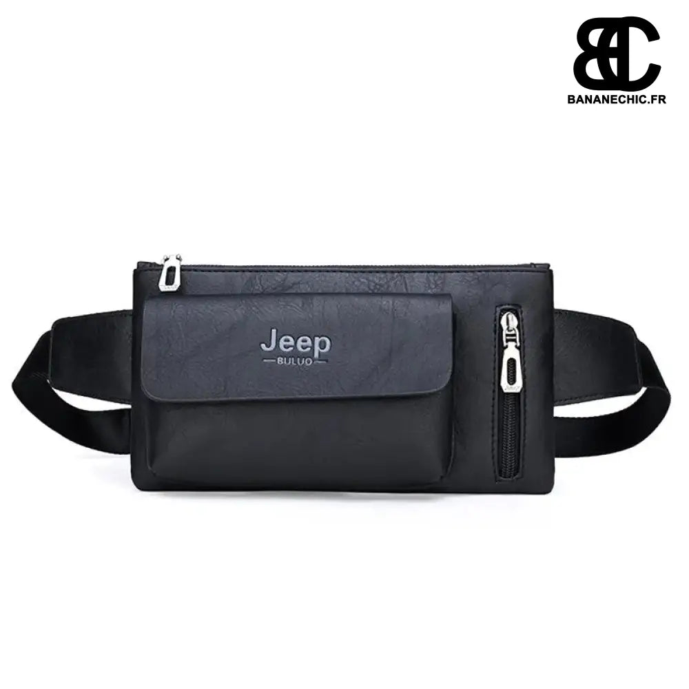 Sac banane cuir homme jeep - Noir - Banane - Banane Chic ™