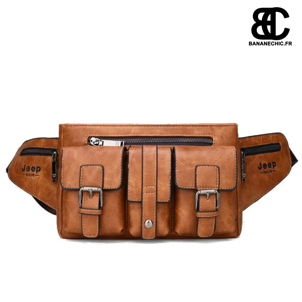 Sac banane cuir homme multi - Orange - Banane - Banane Chic