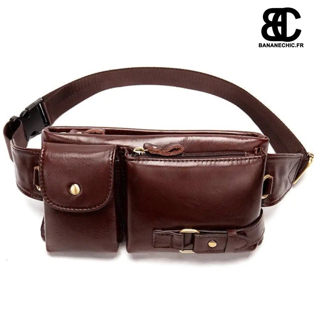 Sac banane cuir homme noir - Bordeaux - Banane - Banane Chic