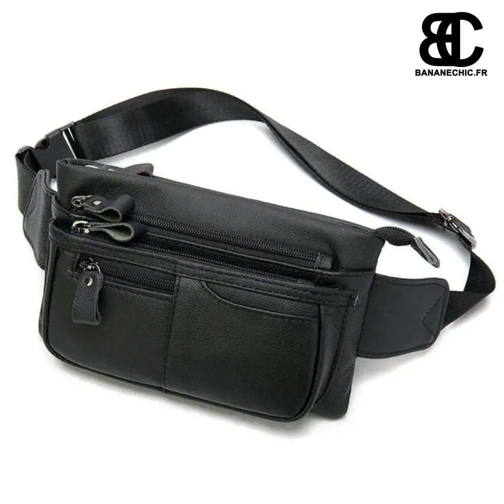 Sac banane cuir luxe - Noir - Banane - Banane Chic ™