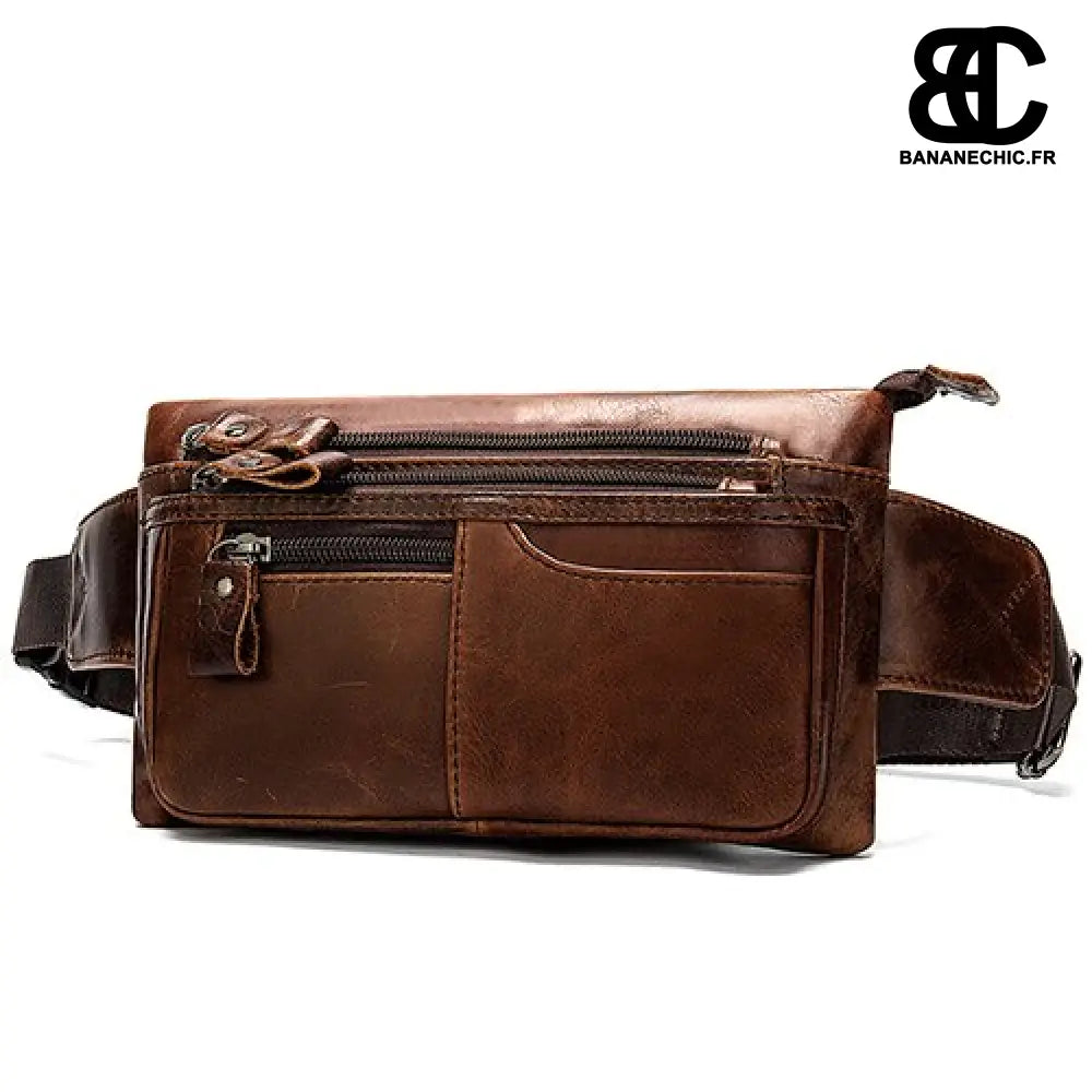 Sac banane cuir luxe - Cafe - Banane - Banane Chic ™