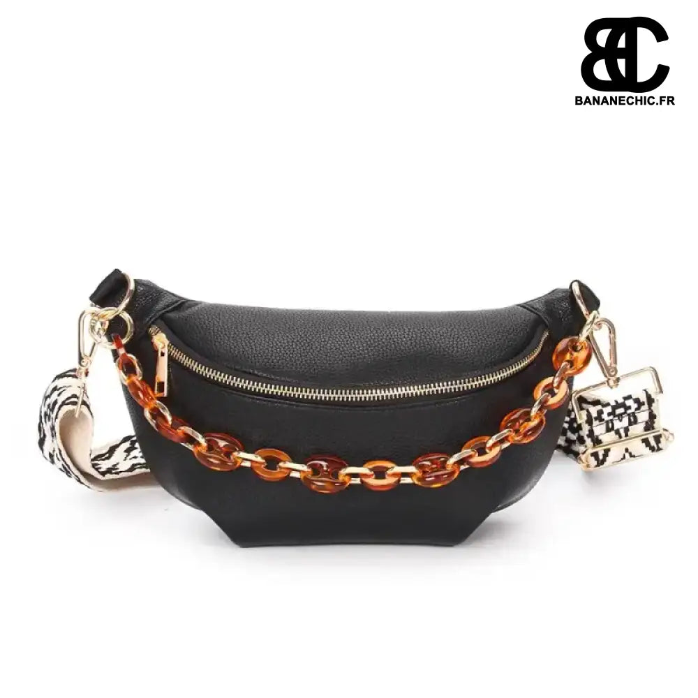 Sac Banane Cuir Noir - Noir - Sac Banane - Banane Chic ™