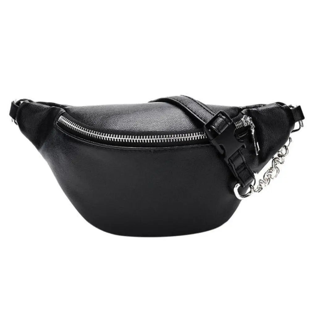 Sac banane cuir noir femme - Noir - Banane - Banane Chic ™