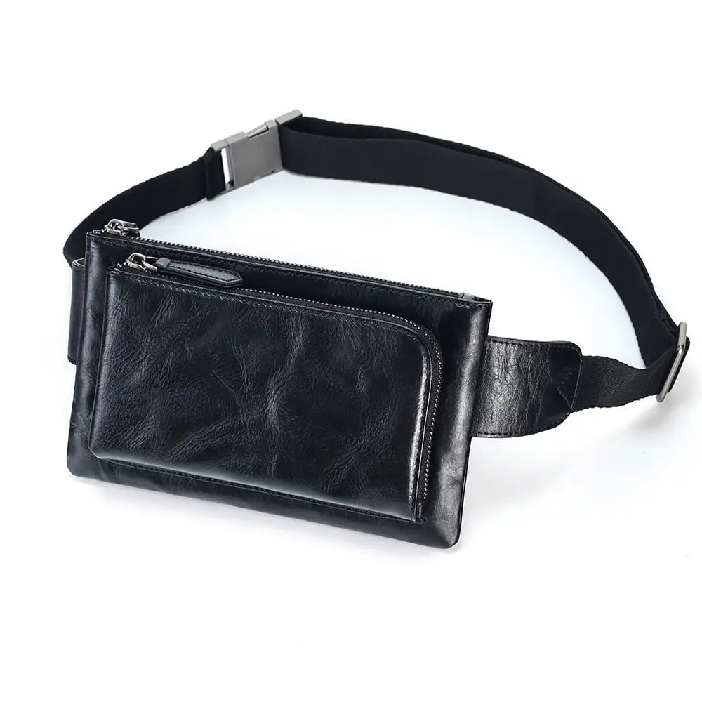 Sac banane cuir noir homme - Banane - Banane Chic ™