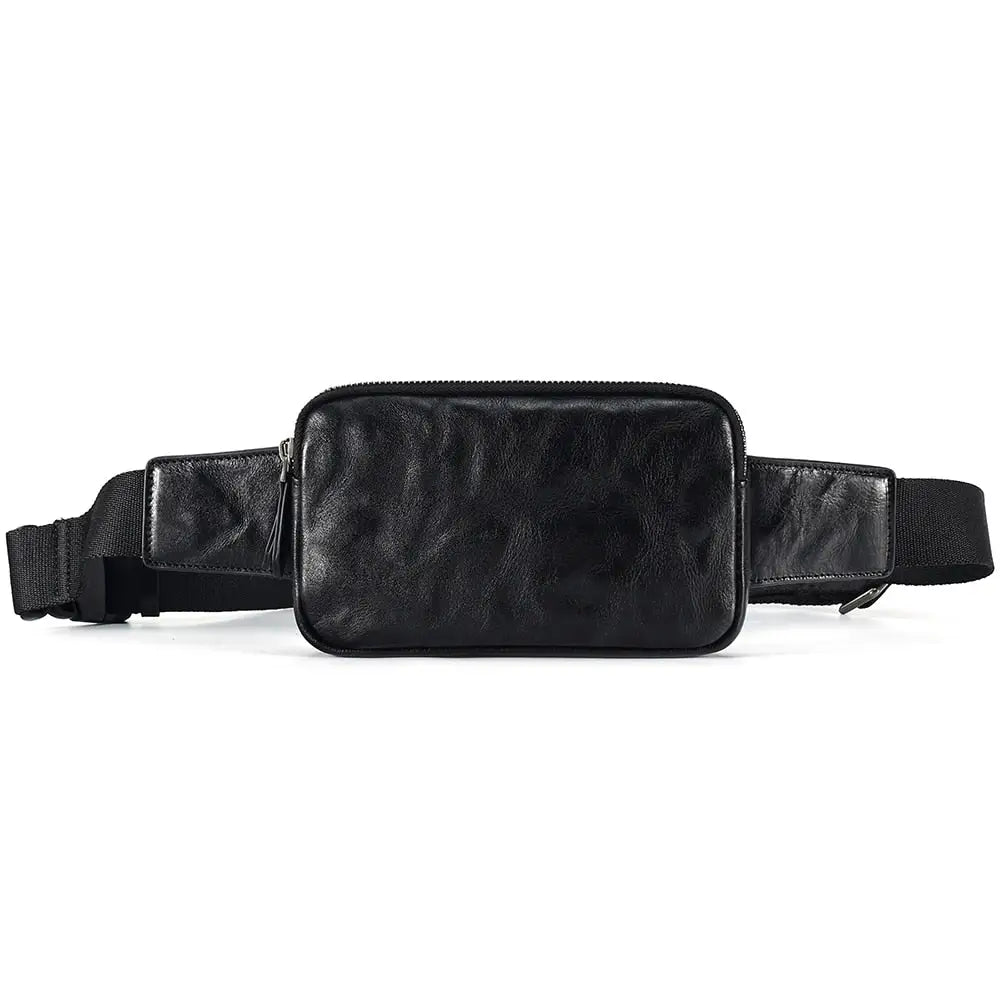Sac banane cuir noir homme léger - Banane - Banane Chic ™