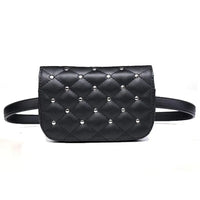 Sac banane cuir noir pochette femme
