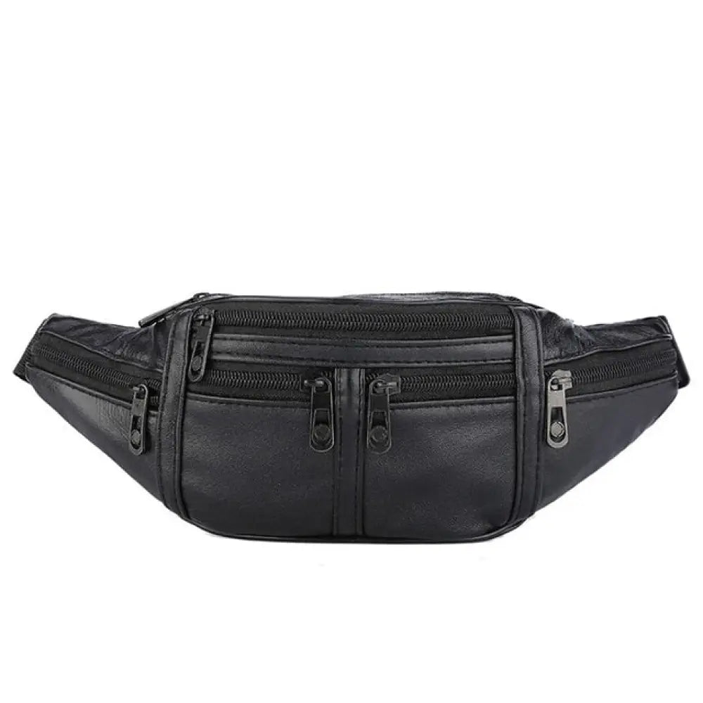 Sac banane cuir noir ou Banane cuir noir ou Sac banane noir