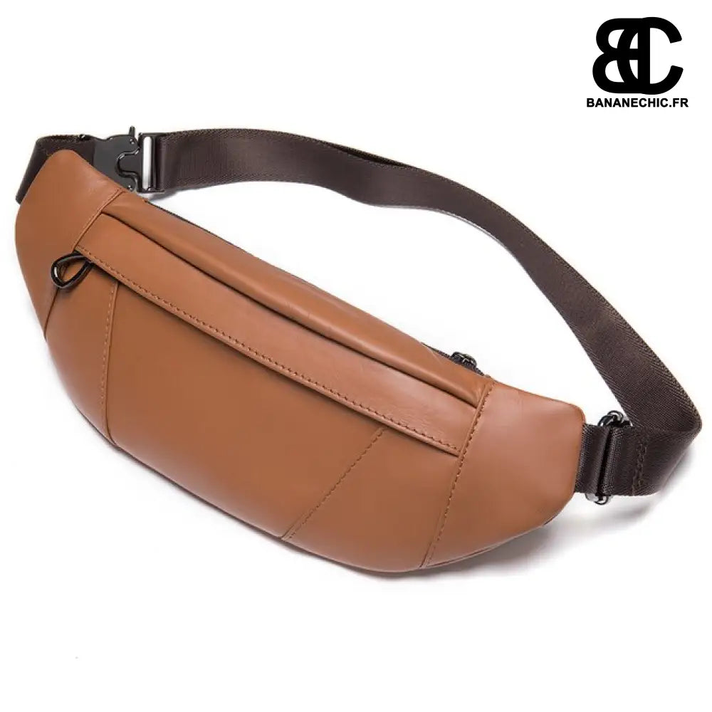 Sac banane cuir rétro - Marron - banane - Banane Chic ™