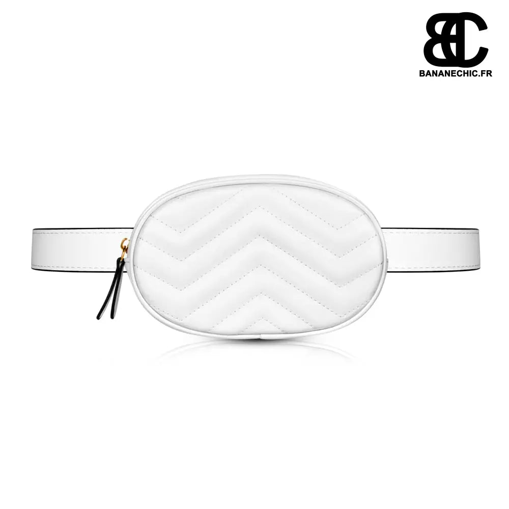 Sac banane cuir rond - Blanc - Banane - Banane Chic ™