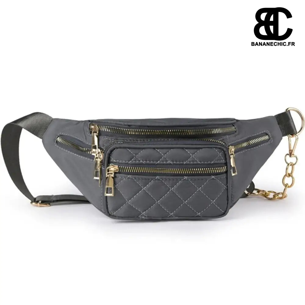 Sac banane cuir rose trendy - Gray - Banane - Banane Chic ™