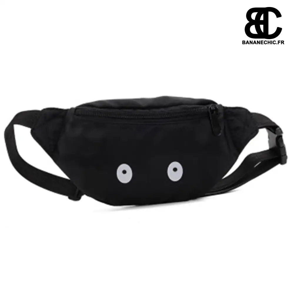 Sac banane enfant yeux fantaisie - Noir - Banane - Banane