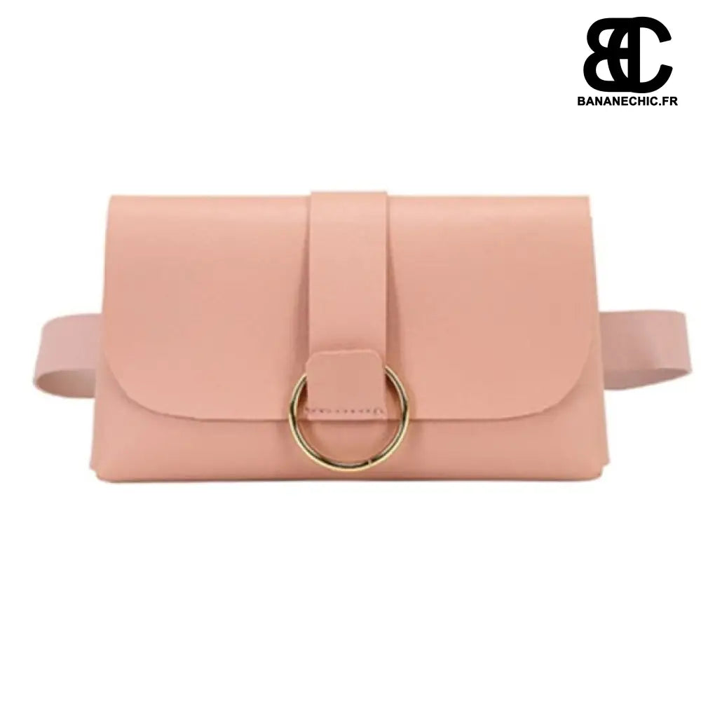 Sac banane enveloppe cuir chic - Rose - Banane - Banane Chic