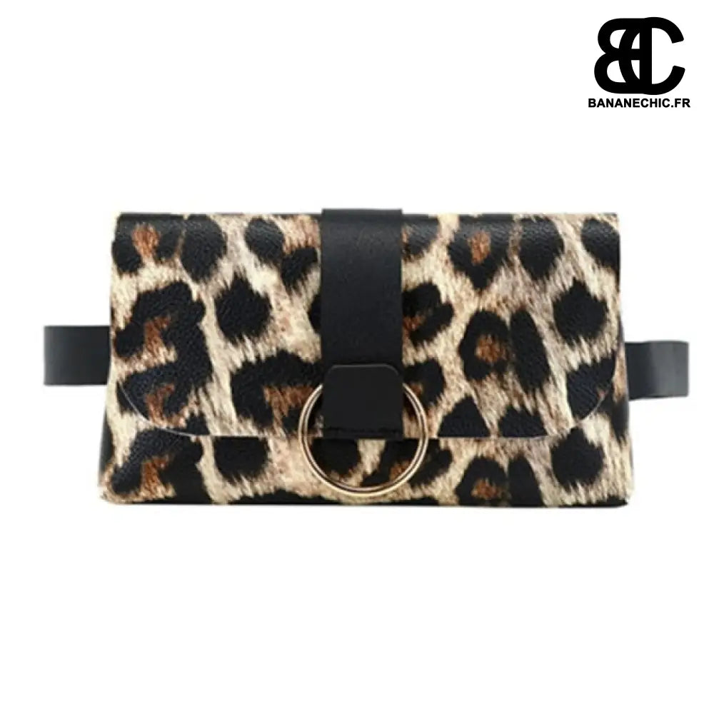 Sac banane enveloppe cuir chic - Léopard - Banane - Banane