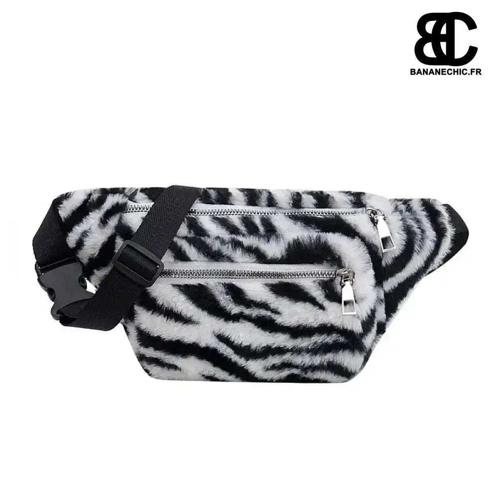 Sac Banane Fausse Fourrure Chic - Blanc - Sac Banane -