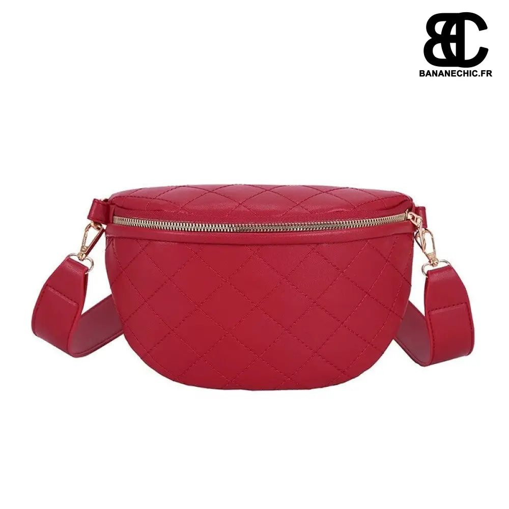 Sac banane femme avec chaîne - Rouge - Banane - Banane Chic