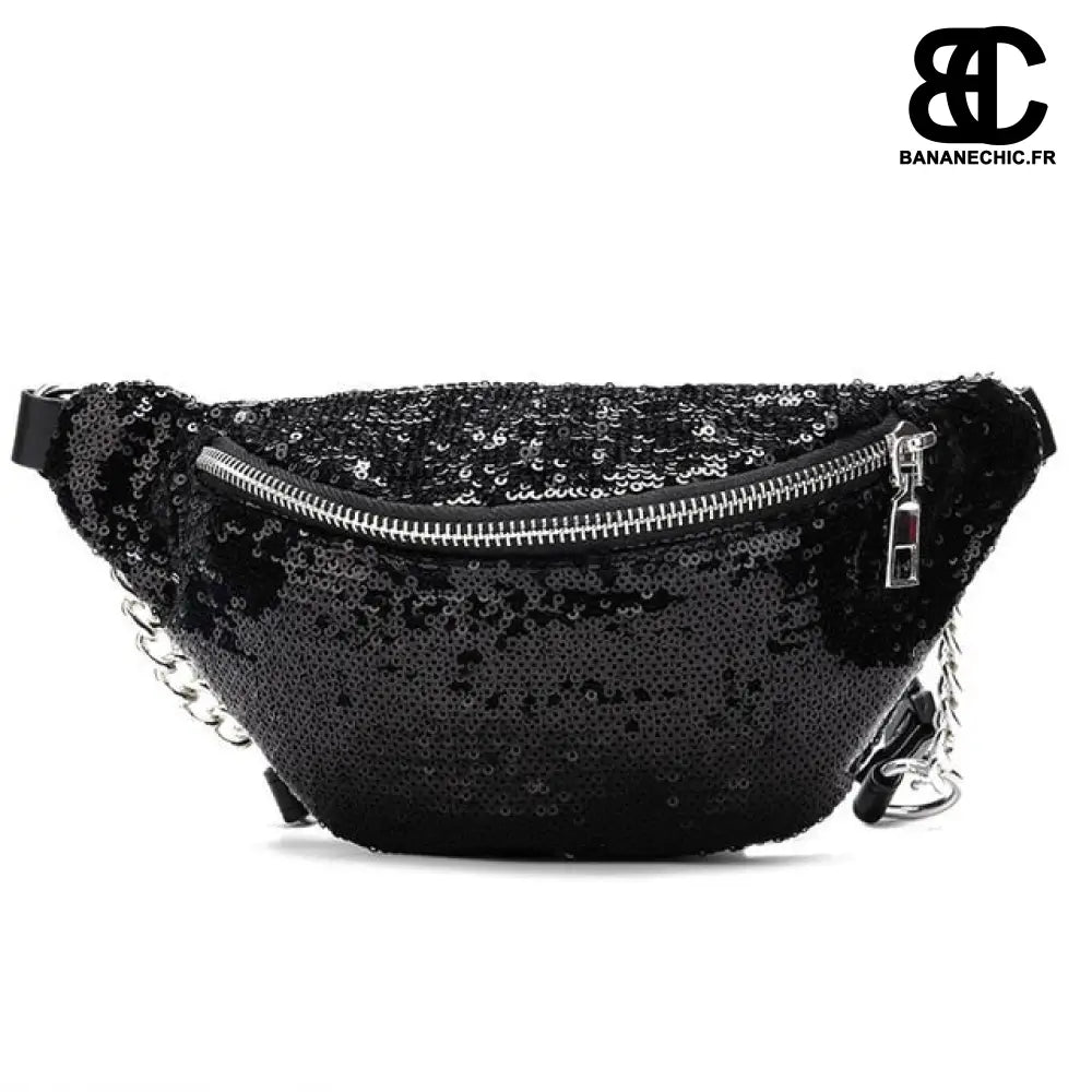 Sac banane femme brillant - Noir - Banane - Banane Chic ™