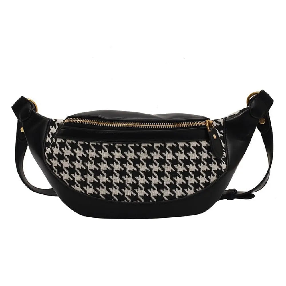 Sac banane femme cuir noir motifs - Noir - banane - Banane