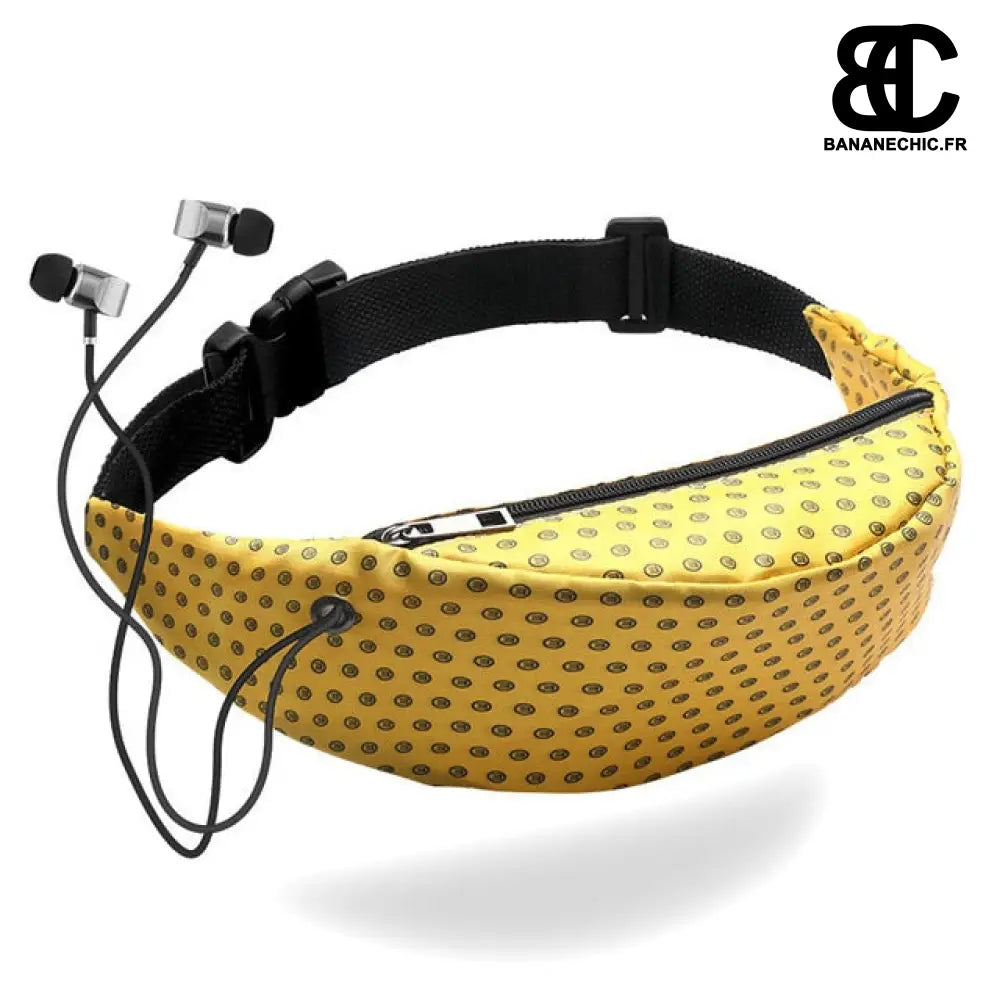 Sac banane femme écouteurs intégrés - Jaune - Banane -