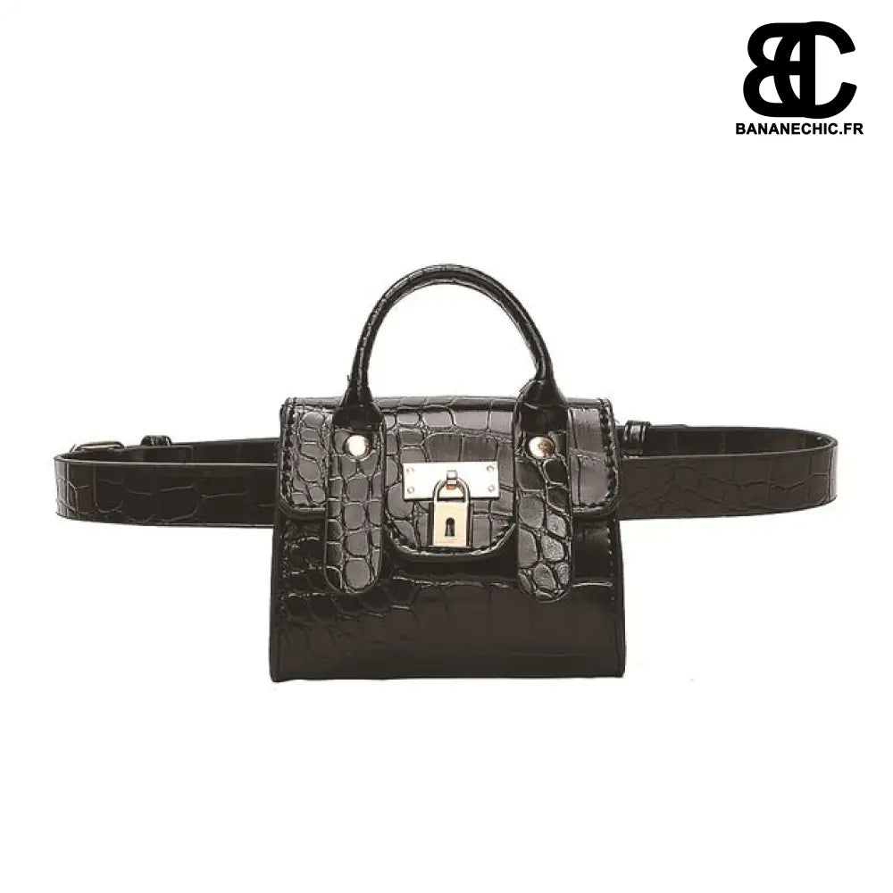 Sac banane femme élégant et pratique - Noir - Banane -