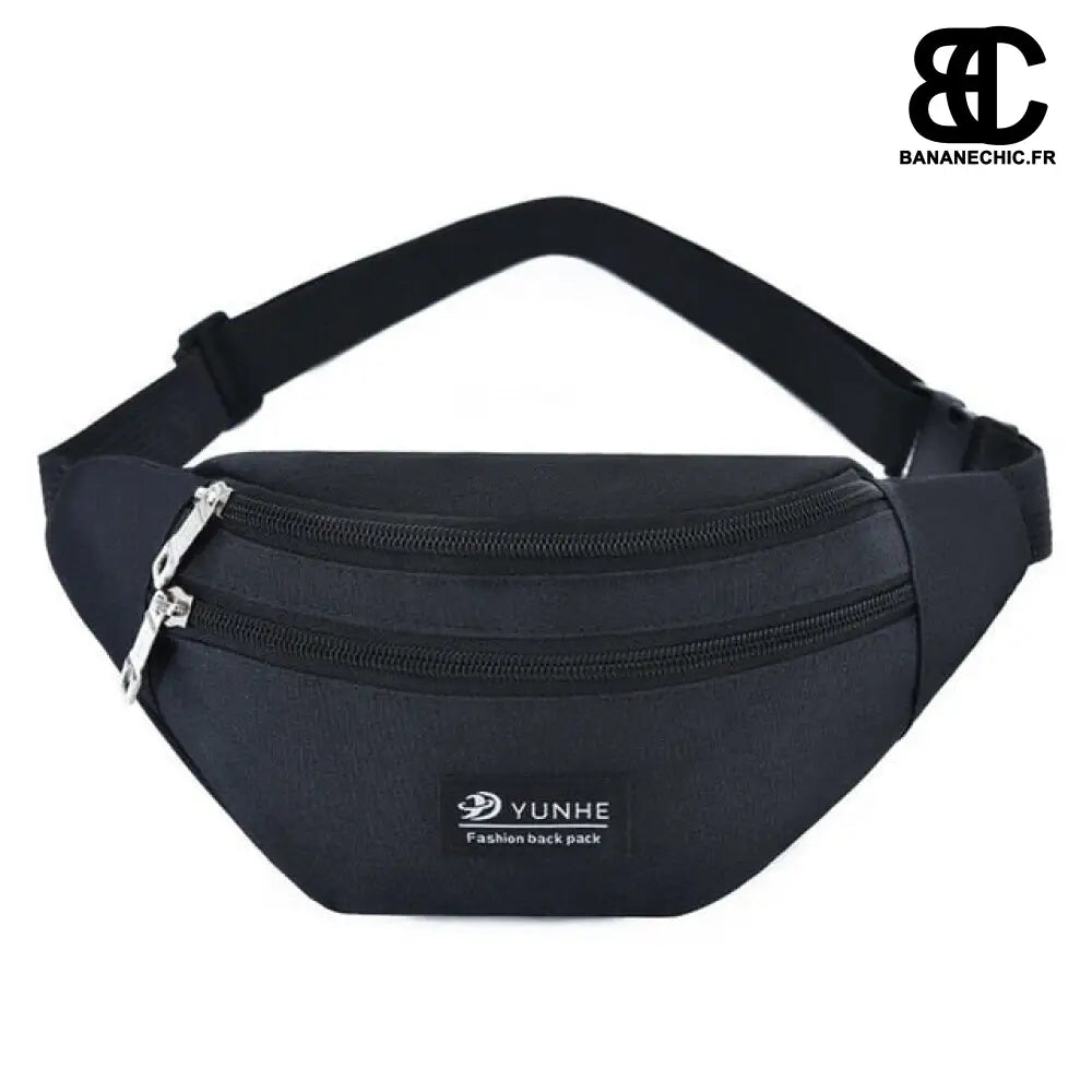 Sac Banane Femme en Tissu - Noir - Banane - Banane Chic ™