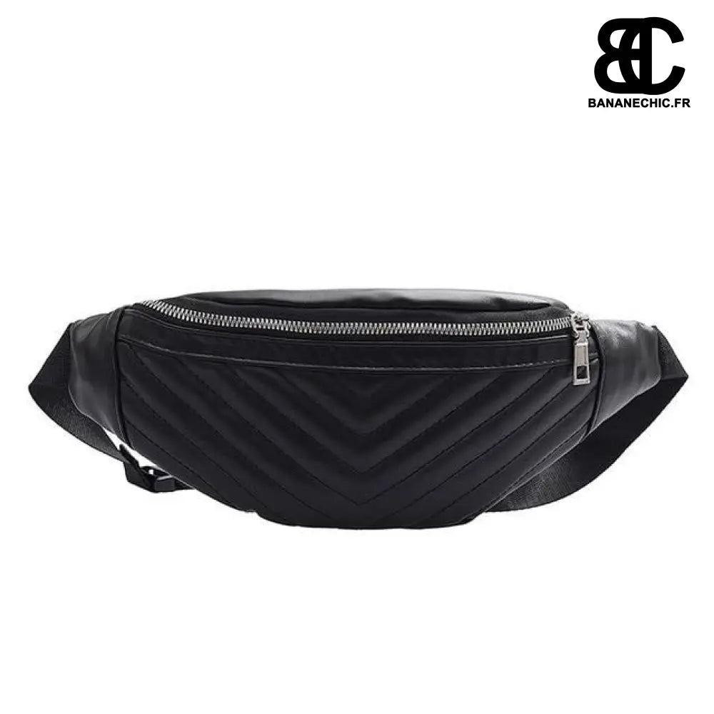 Sac banane femme jaune sportif - Noir - Banane - Banane Chic