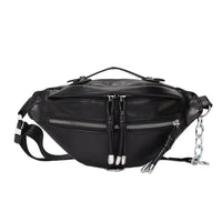 Sac banane femme noir simili