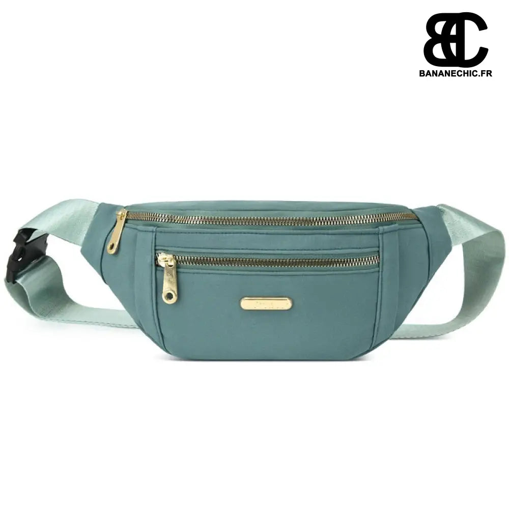 Sac banane femme Oxford 3 poches - Vert - Banane - Banane