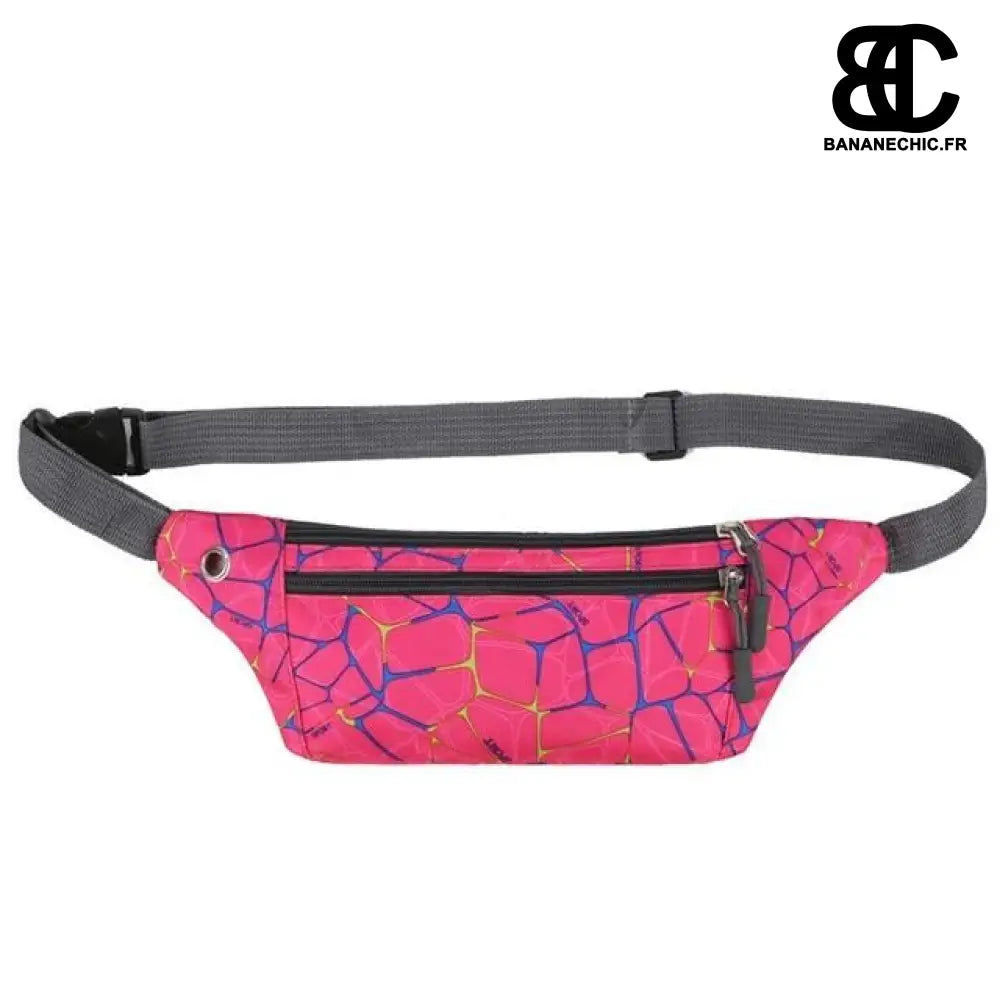 Sac banane femme sport imprimé - Rose - Banane - Banane Chic