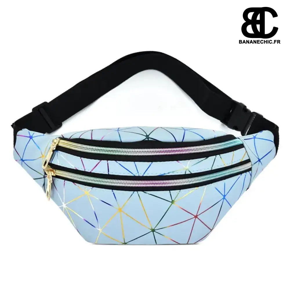 Sac Banane Géométrique Design - Bleu ciel - Sac Banane -