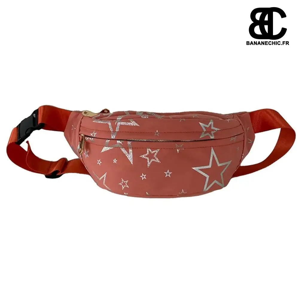 Sac banane gris étoilé en toile - Orange - banane - Banane